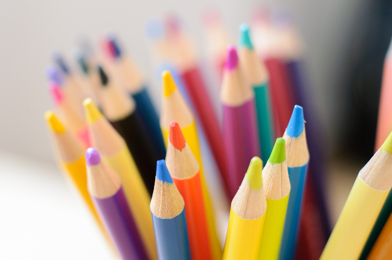 Closeup Shot of Coloring Pencils